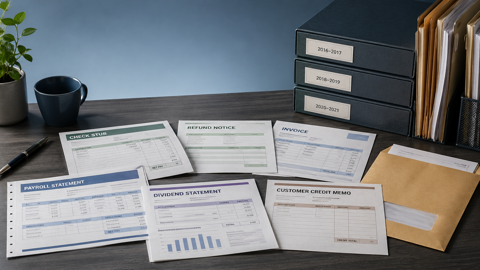 Organized business records showing where unclaimed property can originate